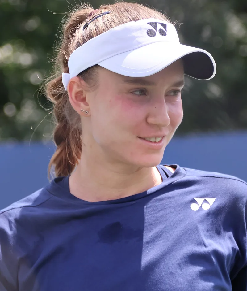 Elena Rybakina at practice ahead of the Washington tournament, 2025